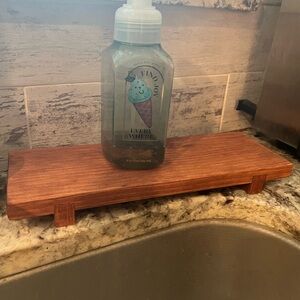Wooden Sink Shelf with Soap Dispenser